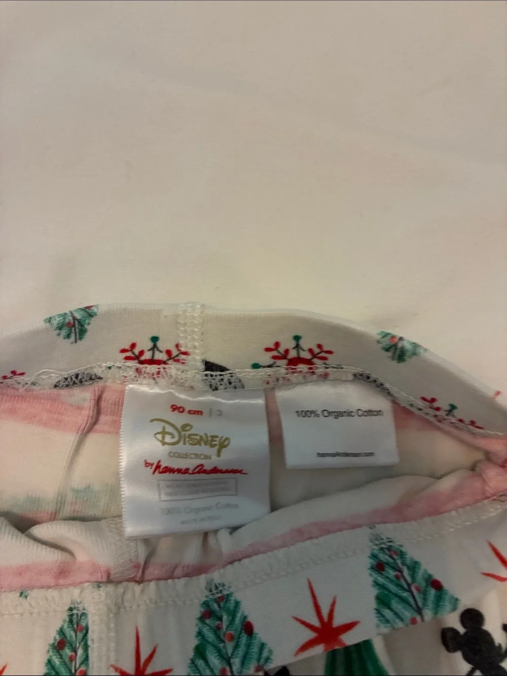 Hanna Andersson Red, Green & White Holiday Mickey Pajama Set